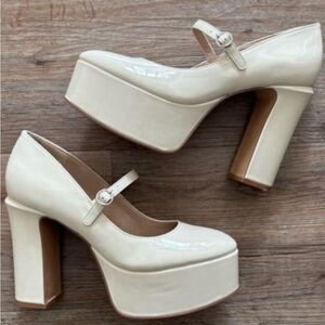 Mix No. 6 Cream Platform Heels